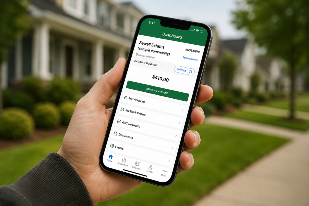 Omega Connect community association management mobile app